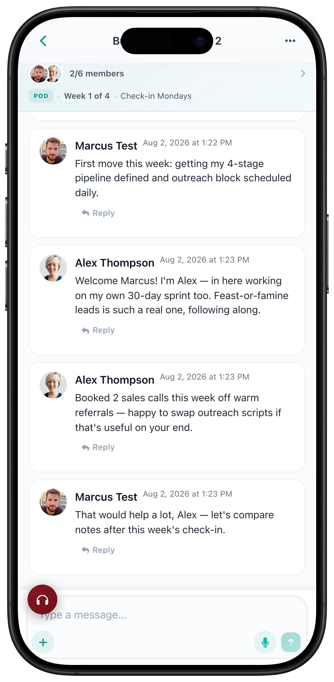 Builders Pod conversation